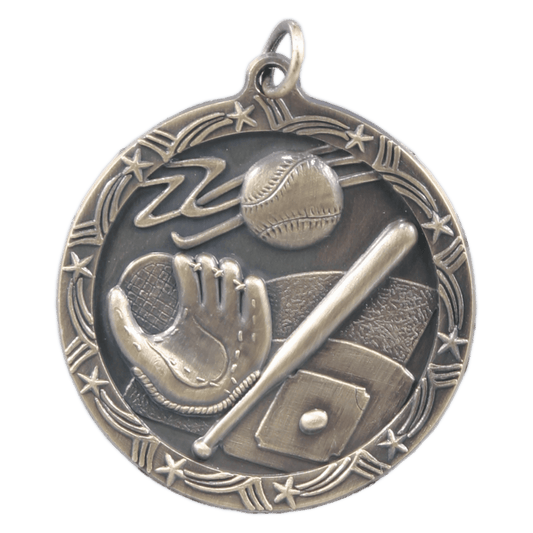 Baseball/Softball Shooting Star Medal-Gold