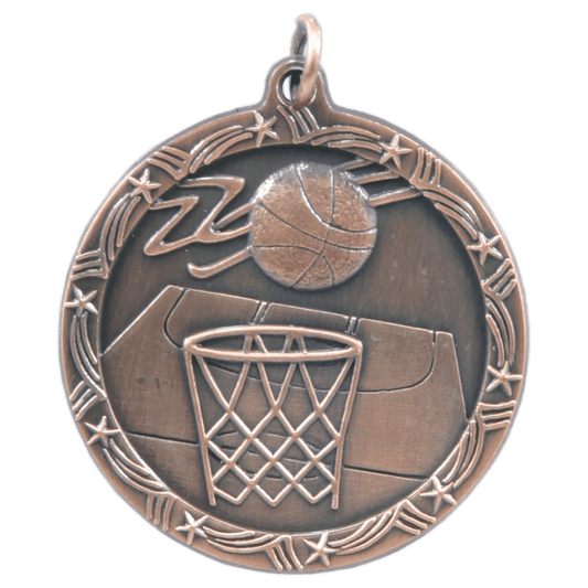 Basketball Shooting Star Medal-Bronze