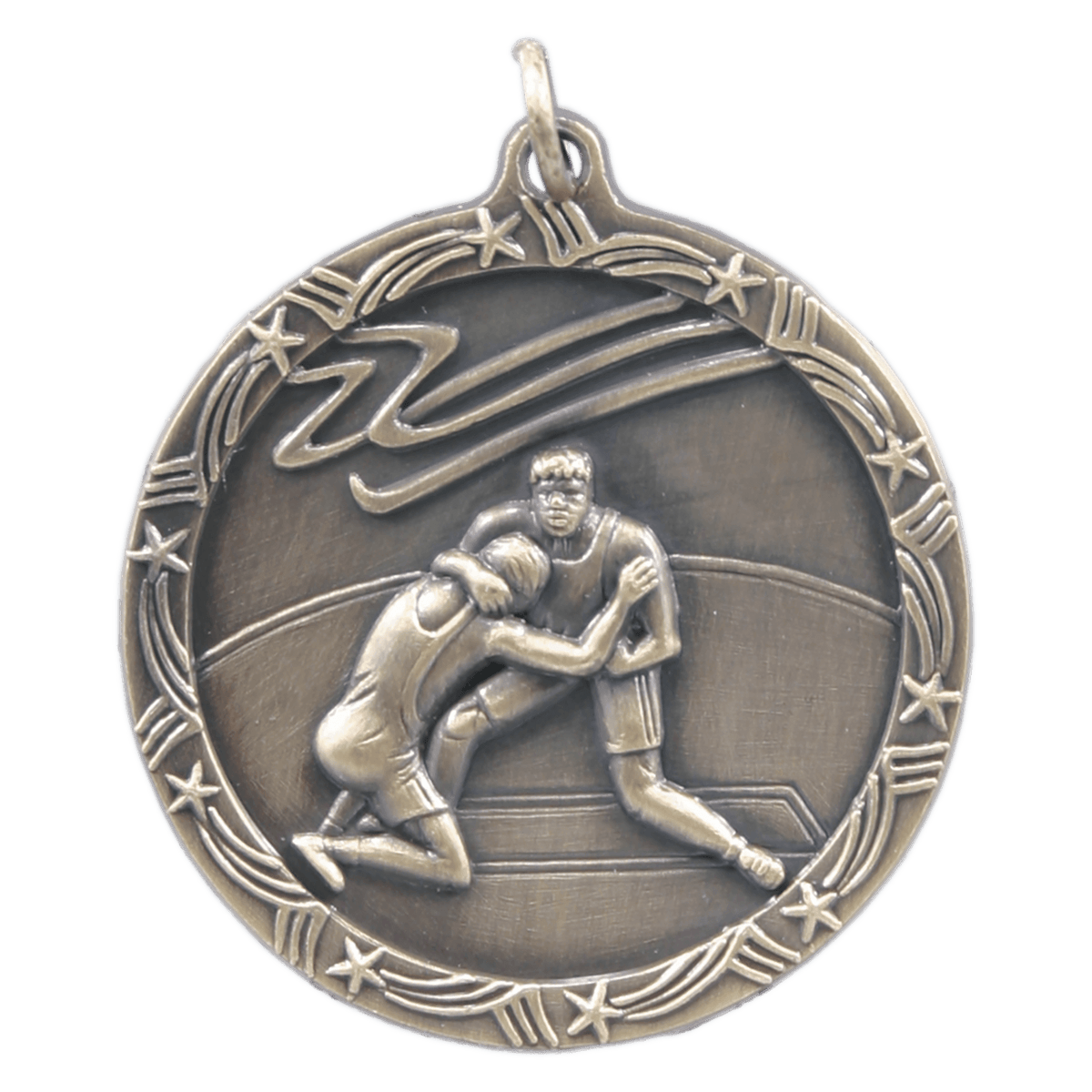 Wrestling Shooting Star Medal-Gold