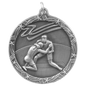 Wrestling Shooting Star Medal-Silver