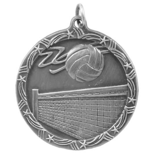Volleyball Shooting Star Medal-Silver