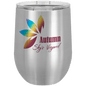 Stainless Steel Full Color Polar Camel 12 zo. Stemless Wine Tumbler w/Clear Lid