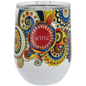 White Full Color Polar Camel 12 oz. Stemless Wine Tumbler w/Clear Lid