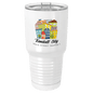 White Full Color 30 oz. Polar Camel Ringneck Tumbler with Clear Lid