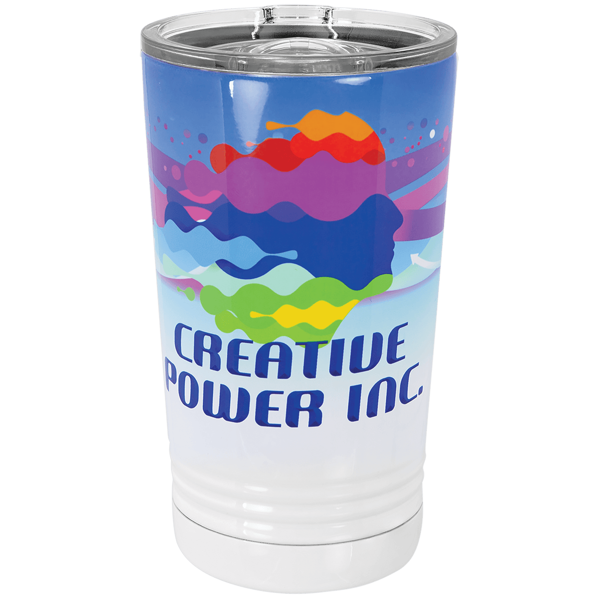 Sublimatable White 16 oz Polar Camel Pint Tumbler with Slider Lid