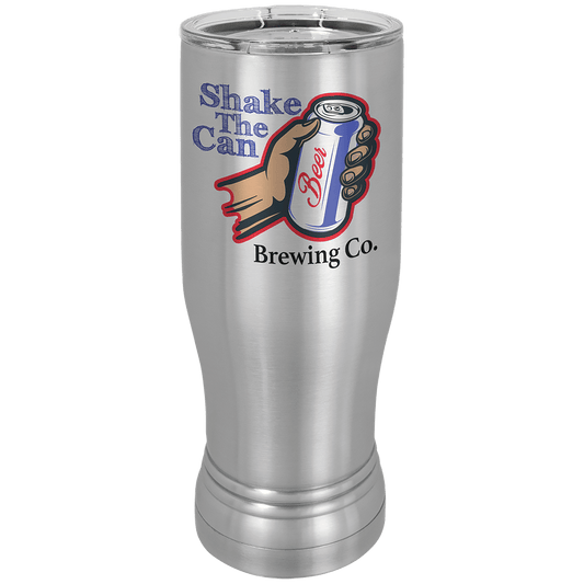Stainless Steel Full Color Polar Camel 14 oz. Pilsner Tumbler with Clear Lid