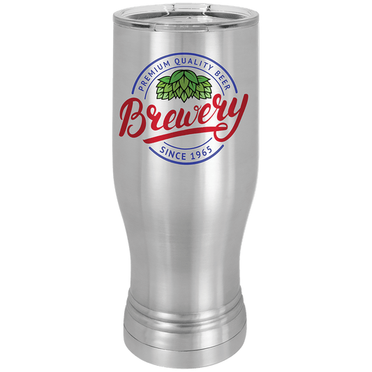 Stainless Steel Full Color Polar Camel 29 oz. Pilsner Tumbler with Clear Lid