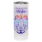 Full Color 22 oz. Polar Camel Skinny Tumbler with Slider Lid-White