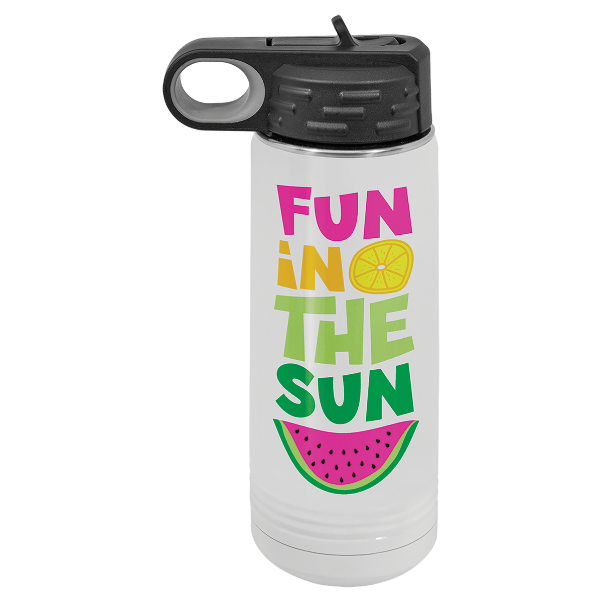 Full Color 20 oz. Polar Camel Water Bottle-White