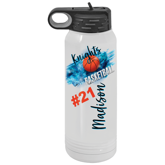 30 oz. Polar Camel White Full Color Water Bottle