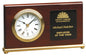 Rosewood Piano Finish Horizontal Desk Clock with Gold Trim