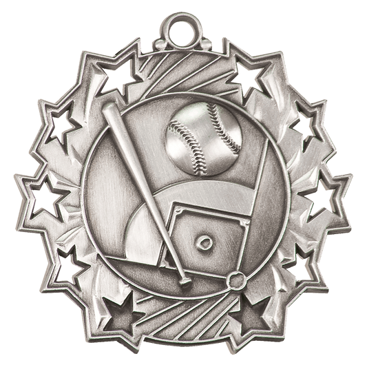 Baseball/Softball Ten Star Medal-Silver