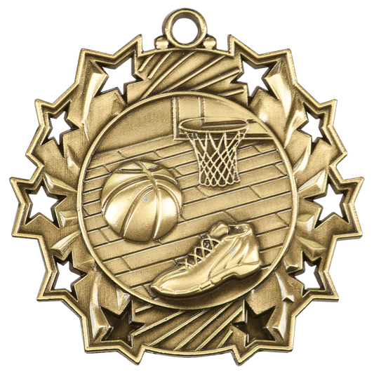 Basketball Ten Star Medal-Gold