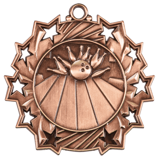 Bowling Ten Star Medal-Bronze