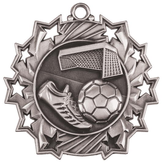Soccer Ten Star Medal-Silver