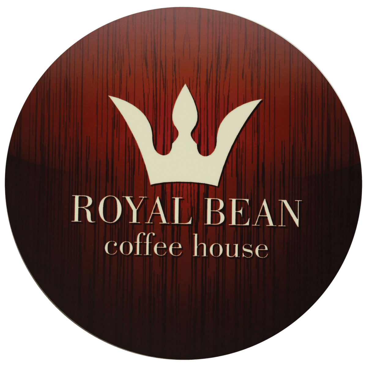 1-Sided Gloss Hardboard Round Coaster with Cork Back
