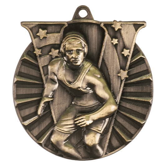 Wrestling Victory Medal-Gold