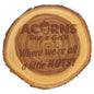 7" Genuine Elmwood Log Plaque