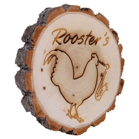 7" Genuine Cottonwood Log Plaque