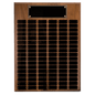 Genuine Walnut Step Edge Perpetual Plaque with 102 Plates