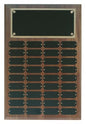 Genuine Walnut Step Edge Perpetual Plaque with 36 Plates