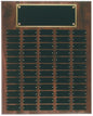 Genuine Walnut Step Edge Perpetual Plaque with 60 Plates