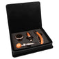 Black/Silver Leatherette 4-Piece Wine Tool Set